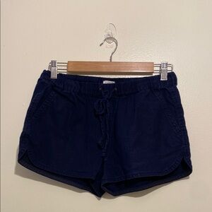 J. Crew Dark Blue cotton linen Shorts with pockets. Size XXS. Style H5618